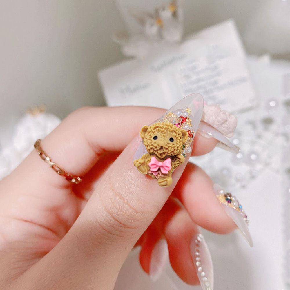 Set 10 Phụ Kiện Trang Trí Móng Tay / Điện Thoại Hình Gấu Kulori / Pikachu Dễ Thương DIY