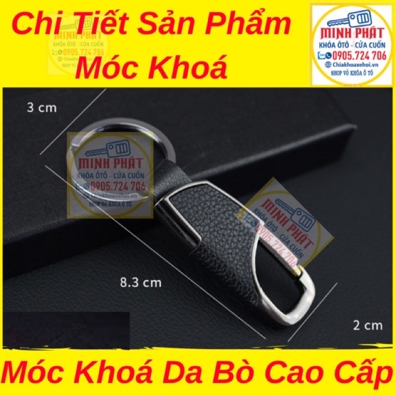 Móc Chìa Khoá Inox Day Da Bò cho Khoá ô tô