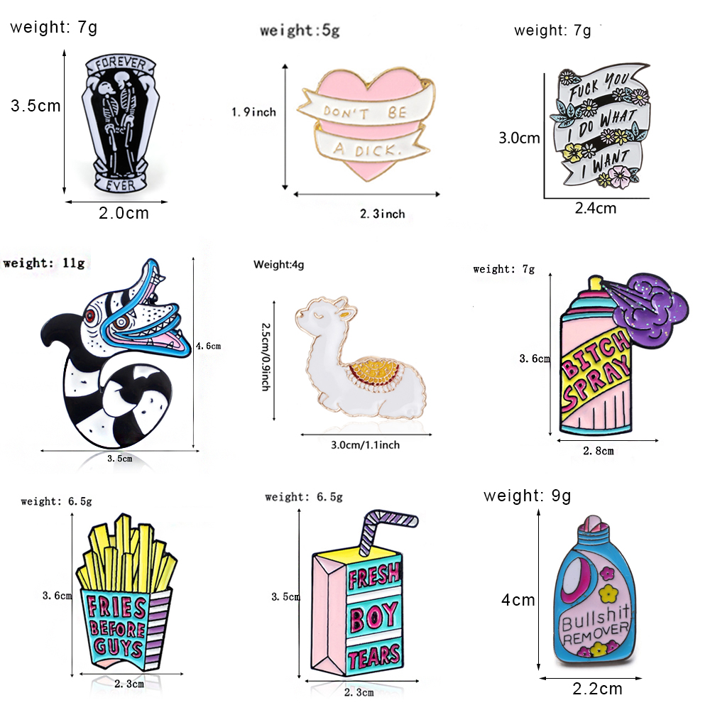 Trâm Cài Áo Denim Tráng Men Hình Động Vật Hoạt Hình Dễ Thương Dùng Làm Quà Tặng Cho Bé