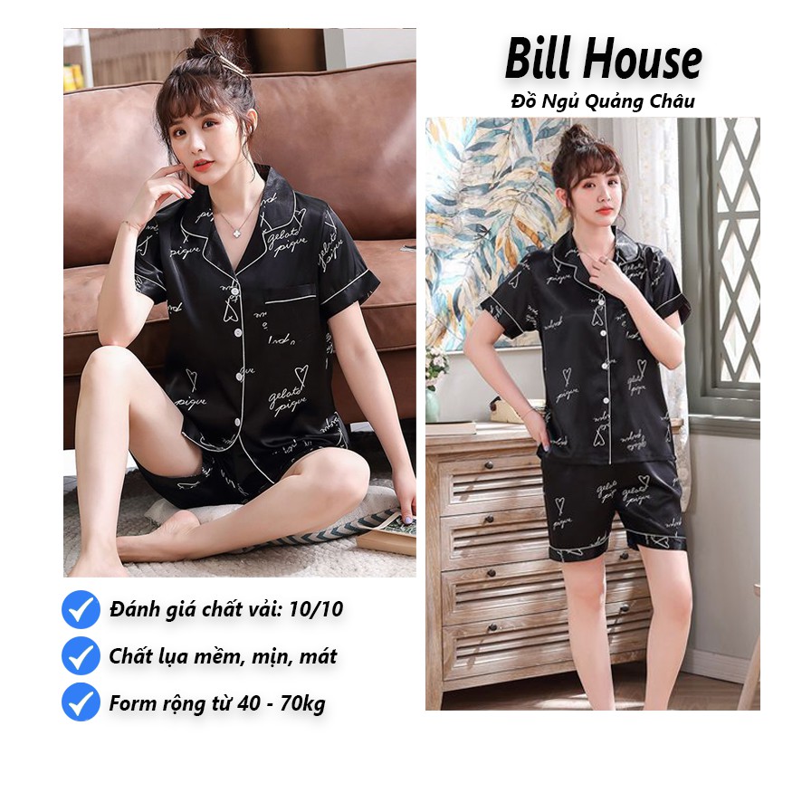 Đồ Bộ Nữ Pijama Tay Cộc Quần Cộc,Bộ Ngủ Lụa Chất Mịn Mát BC15 | BigBuy360 - bigbuy360.vn