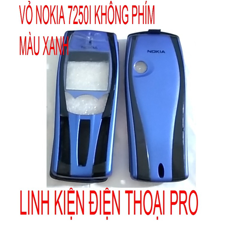 VỎ NOKIA 7250I KHÔNG PHÍM MÀU XANH