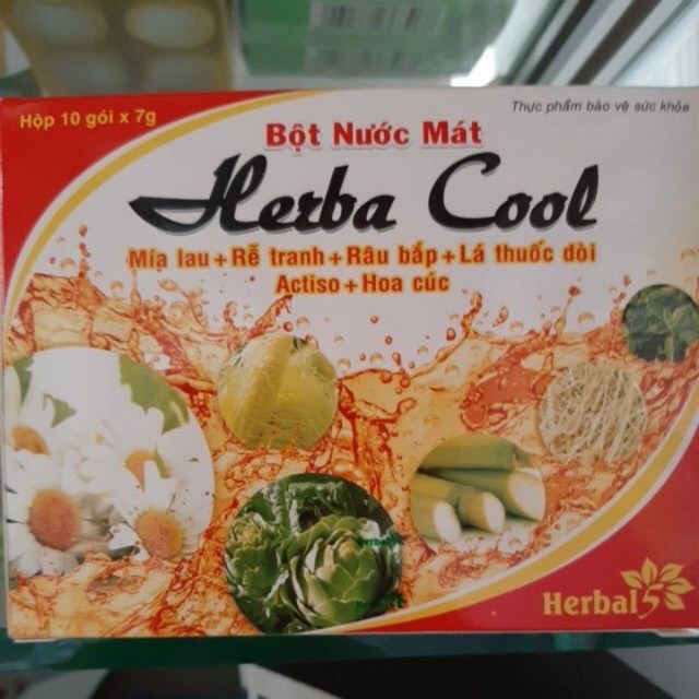 Bột nước mát hebarcool ( herba cool / herbacol) hộp 10 gói