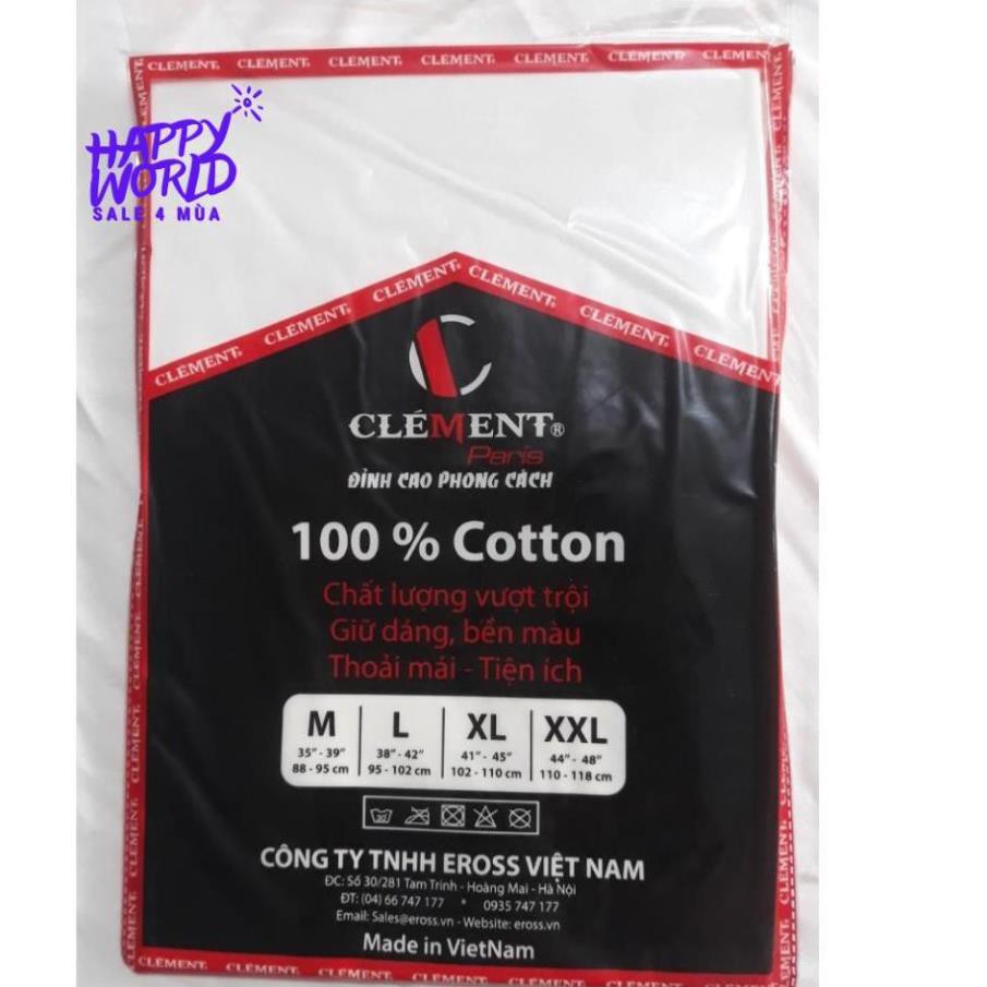 SALE Aó Lót Nam cộc tay Cổ Tròn CLEMENT PARIS Chất Cotton 100% Hàng Việt Nam xuất khẩu Chất Lượng Cao Hàng hãng thanh lý