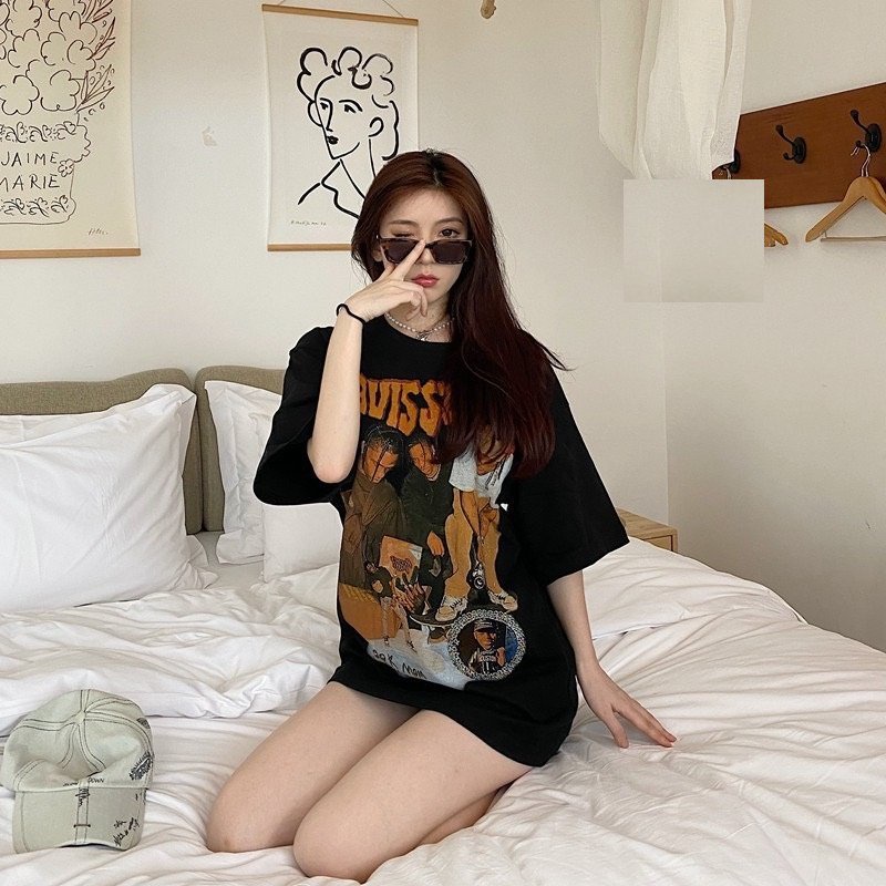 Áo Thun Travi PEONYB Unisex [FREESHIP]  Phông ngắn tay lỡ form rộng, in hình 5d vintage cá tính nam nữ Ulzzang