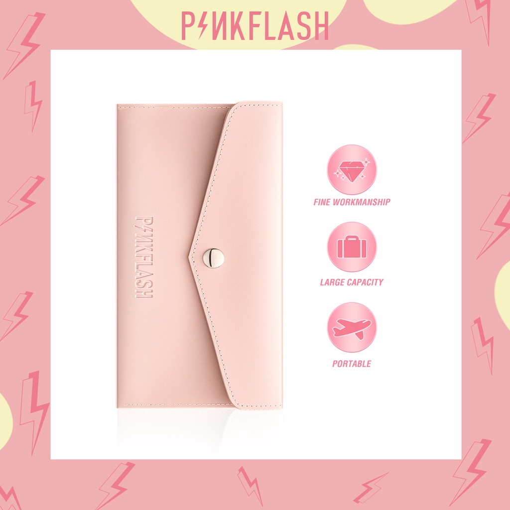 Bộ Cọ Trang Điểm Phấn Nền Tạo Khối Màu Hồng Flashmoment