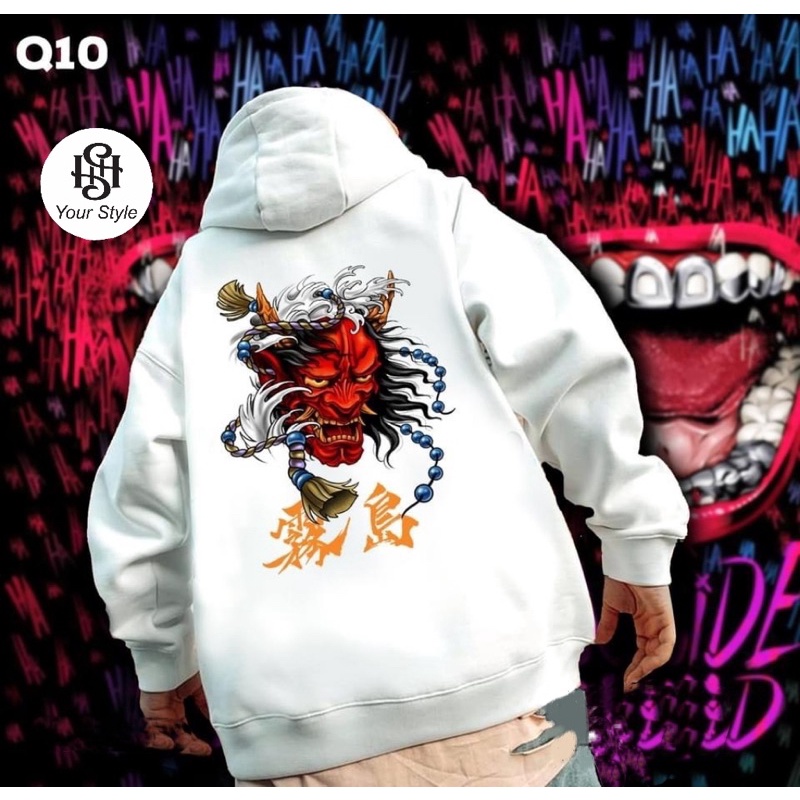 Áo Hoodie Unisex Mặt Quỷ HD123 - Nam Nữ - Vải Nỉ Cao Cấp - Bigsize đến 100kg