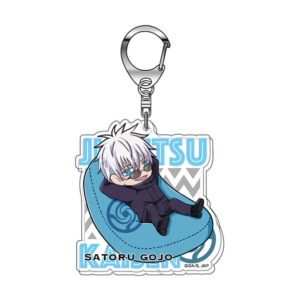 ( Mica trong acrylic ) Móc khóa JUJUTSU KAISEN Chú Thuật Hồi Chiến ver NẰM ĐỆM anime chibi xinh xắn
