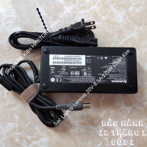 Sạc Laptop Lenovo 20V-8.5A 170W chân Kim dùng cho Lenovo W520 W530 W540 W541 T440p W541 L540 L440