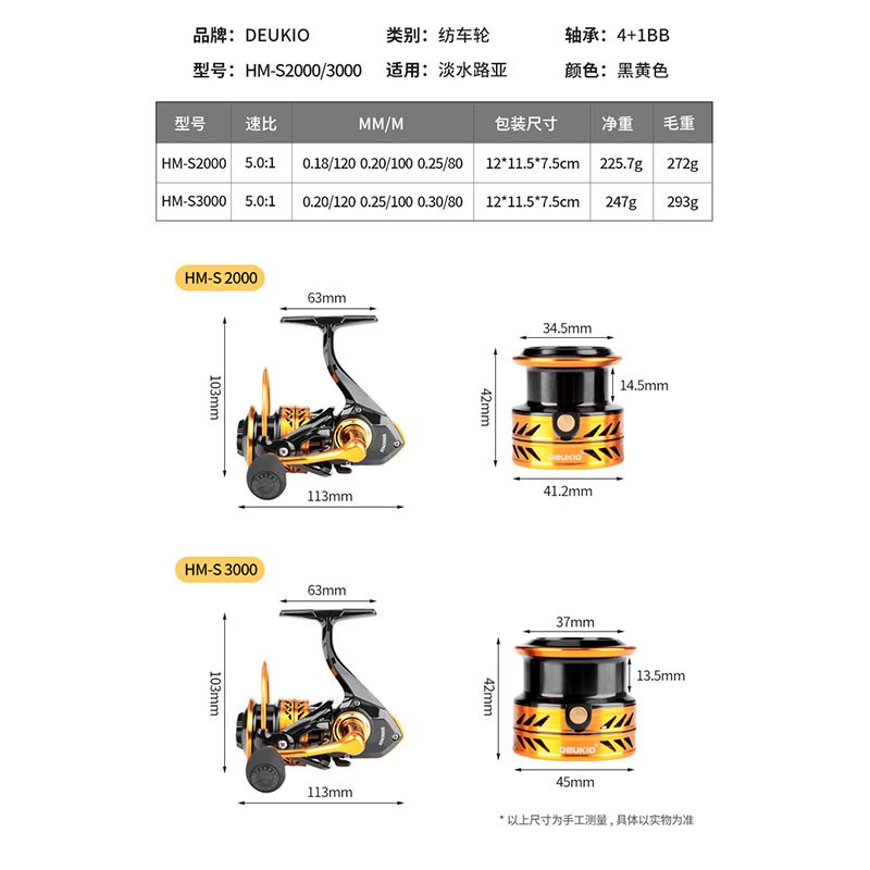 Máy câu-máy câu lure kim loại cối nông DEUKIO HM2000-HM3000