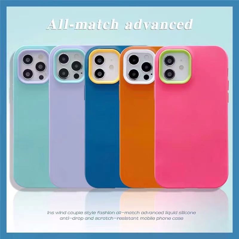 Ốp điện thoại silicon dẻo màu trơn đơn giản cho for Iphone 14 Pro  Max 13 Pro Max 12 12promax 11