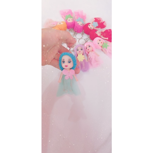 Búp bê chibi có móc khóa treo cặp xinh xắn 10cm