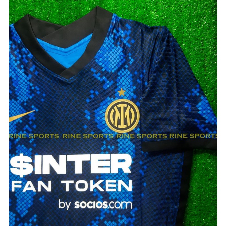 Bộ áo bóng đá Inter Miland xanh Super bodyfix Thailand mùa giải 2021-2022 Giống thi đấu 100%