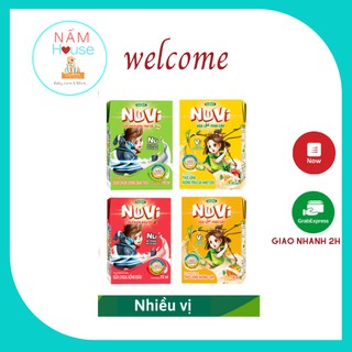 [Date mới] Lốc 4 Hộp 110ml Sữa Nuvi ⚡NutiFood⚡Hương cam, hương dâu, hương đào táo, hương trái cây nhiệt đới