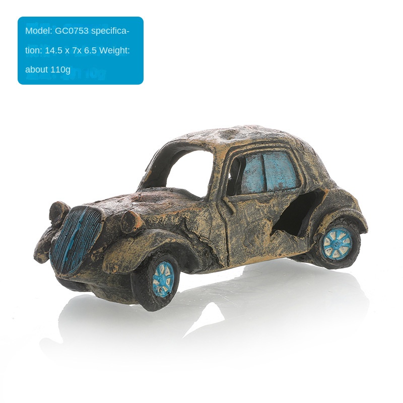 Xe Buýt Bằng Nhựa resin Thủ Công Trang Trí Bể Cá/Tôm/Xe Buýt