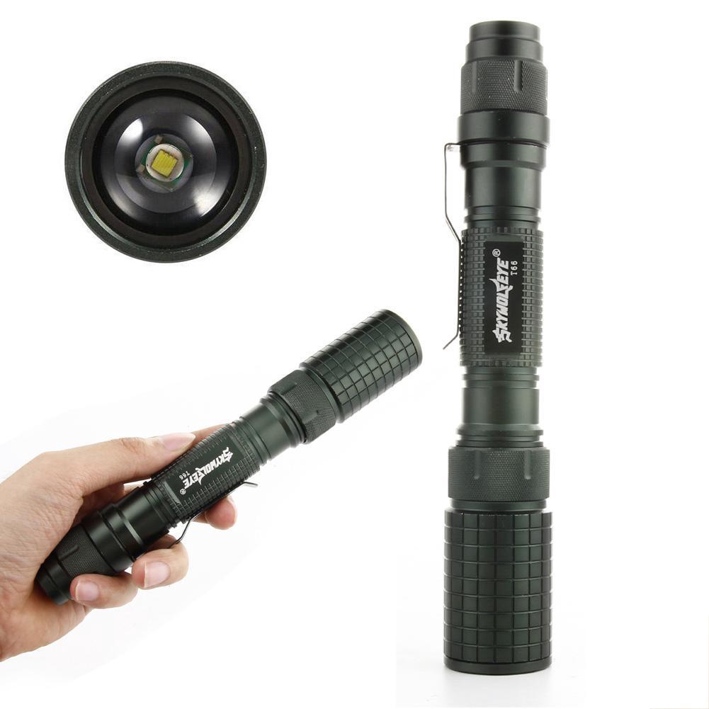 T6 Tactical LED Flashlight With Battery 18650 Torch 20000LM Zoomable 5-Mode