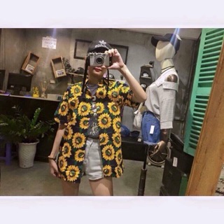 Áo sơ mi hoa Hướng dương