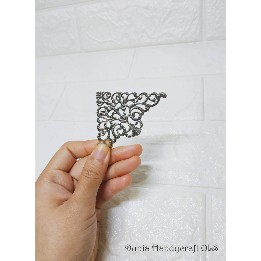 Silver Corner Ornament Diy Craft Metal Ornament