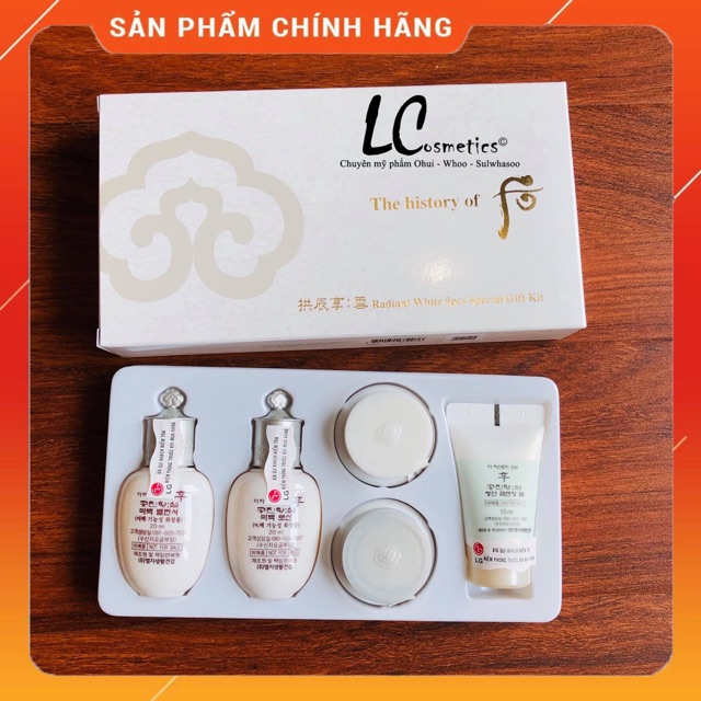 Bộ dưỡng da mini Whoo dòng Dưỡng trắng -  mờ Nám - Tàn Nhang và Chống lão hoá bộ 5 sản phẩm