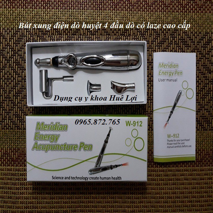 Bút xung điện dò huyệt 4 đầu dò , có laze cao cấp
