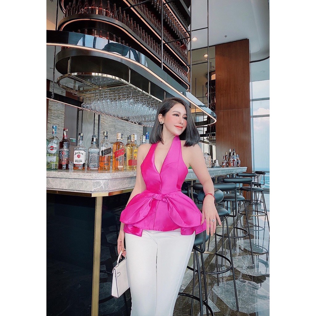 áo yếm phi lụa siêu xinh phối nơ trước hot hit,xinh xắn cực cool