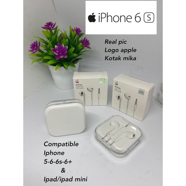 Handsfree Iphone 5 Iphone 6 Iphone 6s Ipad Mini Ori 99%