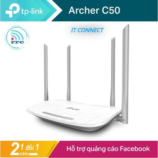 TP-Link AC 1200Mbps Bộ phát wifi không dây (Thiết bị mạng) - Archer C50 - Hàng Chính Hãng