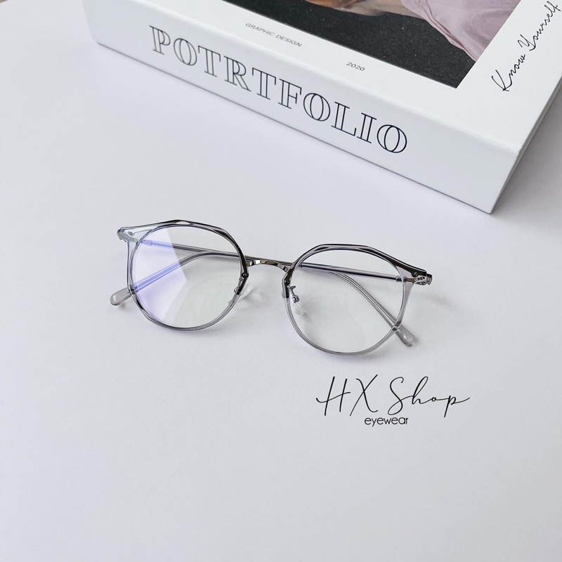 Gọng kính trứng form bầu tròn hot trend tiktok