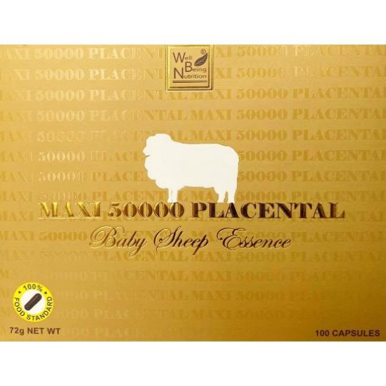 Viên uống NHAU THAI CỪU Maxi 50000 Placental của Úc (100 viên, 10 vỉ) x