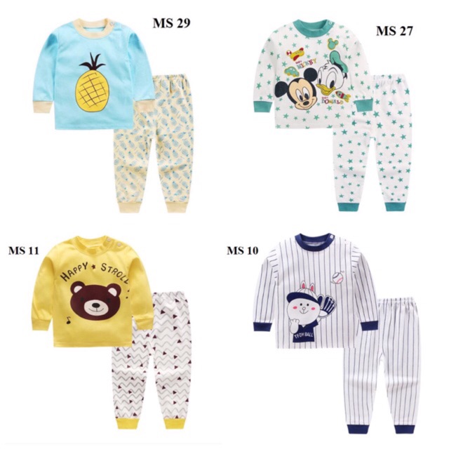 FREESHIP ĐƠN 99K_(P2)Bộ cotton dài tay cho bé mẫu mới Thu Đông 2019