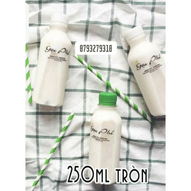 [Kho sỉ]  50 chai nhựa pet tròn 250ml kèm tem thank you ❤