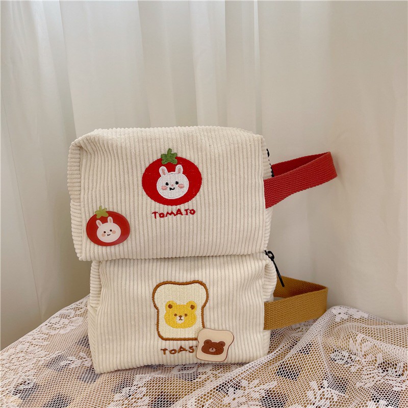 Bentoy Milkjoy Cosmetic Bag Cute cartoon pattern Large capacity rabbit toast