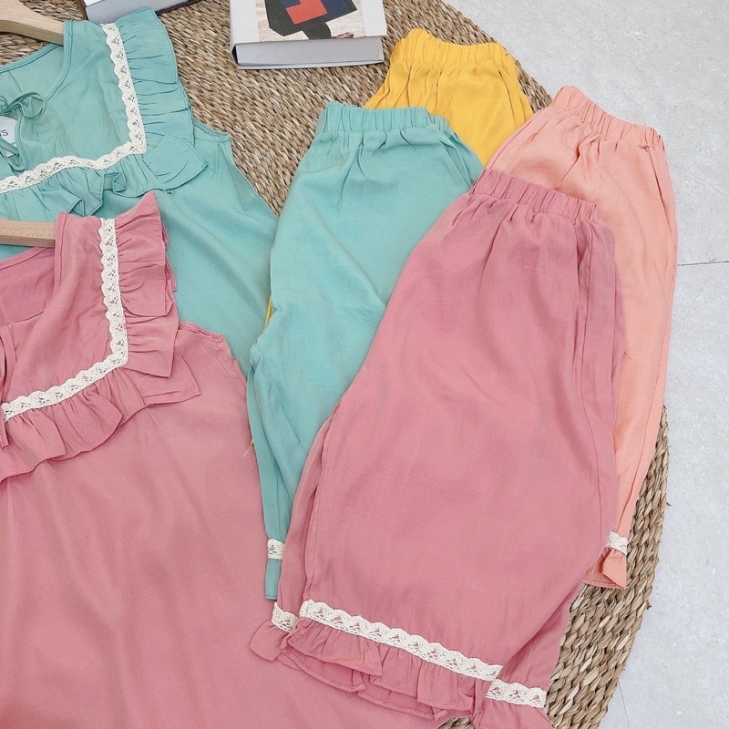 BN101 - BỘ NỮ CỔ VUÔNG VIỀN REN 4 MÀU | BigBuy360 - bigbuy360.vn