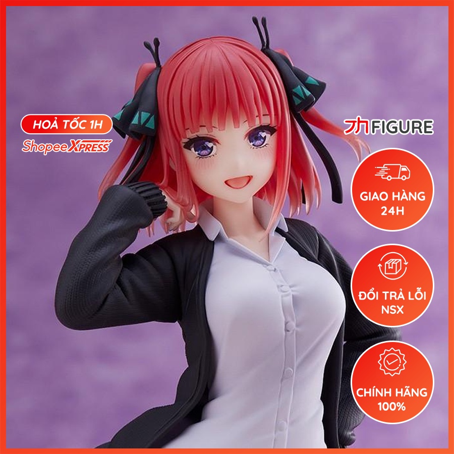 Mô Hình Figure Chính Hãng Anime Gotoubun no Hanayome ∬, Nakano Nino, Coreful Figure, Seifuku ver., TAITO