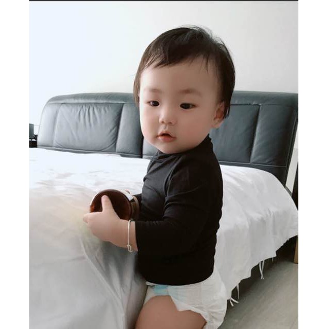 ÁO COTTON GIỮ NHIỆT BÉ TRAI BÉ GÁI CỔ CAO 5p