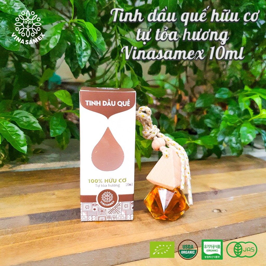 Tinh dầu tự tỏa hương vinasamex 10ml hương quế, hồi, gừng hữu cơ và tinh dầu sả chanh, vỏ bưởi tự nhiên