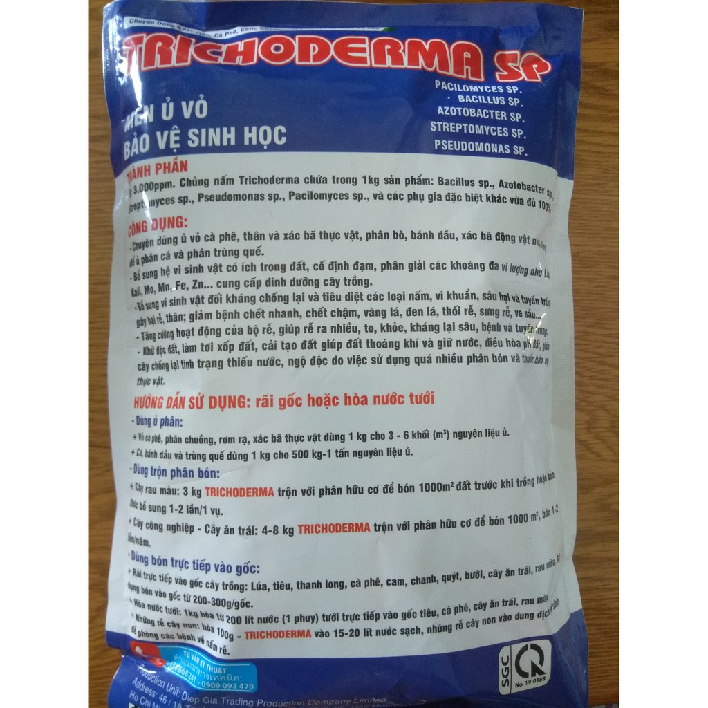 Nấm trichoderma SP - 10 tỷ bào tử - gói 1 kg