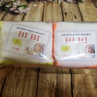 10 Khăn gạc,khăn sữa nhật 4 lớp BiBi (25cm)