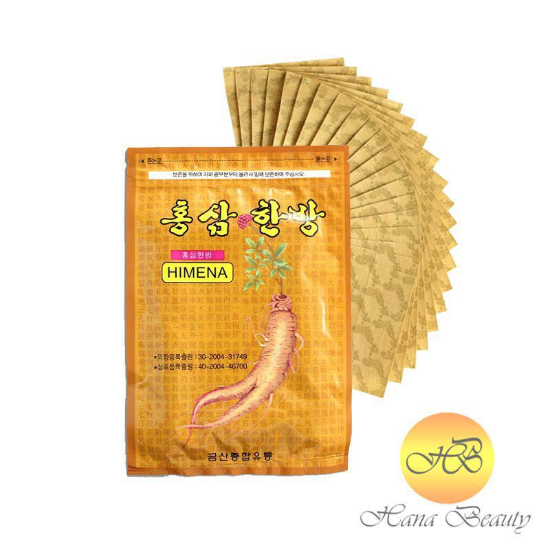 Miếng dán hồng sâm ♻️ CỰC NÓNG♻️ cao dán Hàn Quốc gói 10 MIẾNG