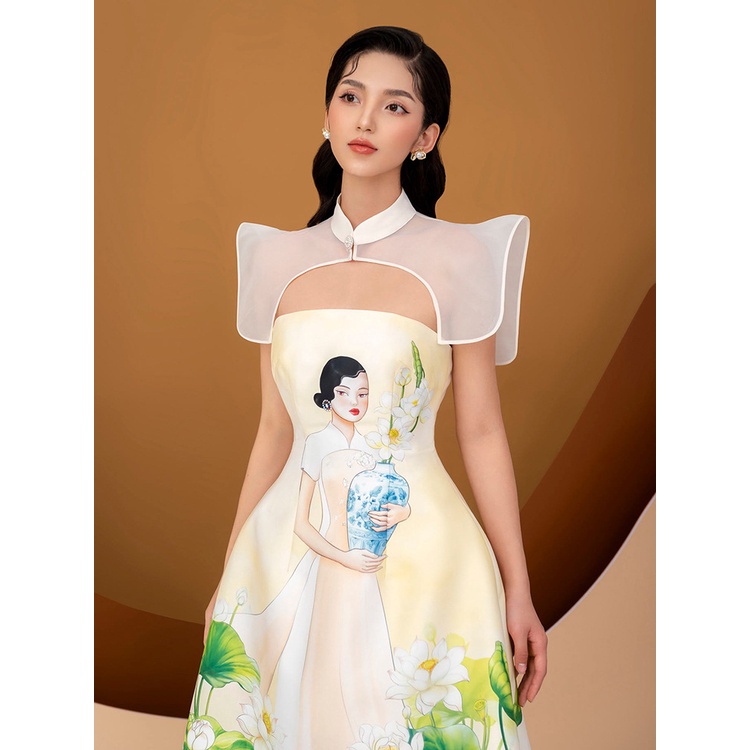 EraVogue🌷 Đầm Dự Tiệc Màu Vàng Gợi Cảm Họa Tiết Thời Trang Hàn Quốc Cho Nữ váy dạ hội Y9982