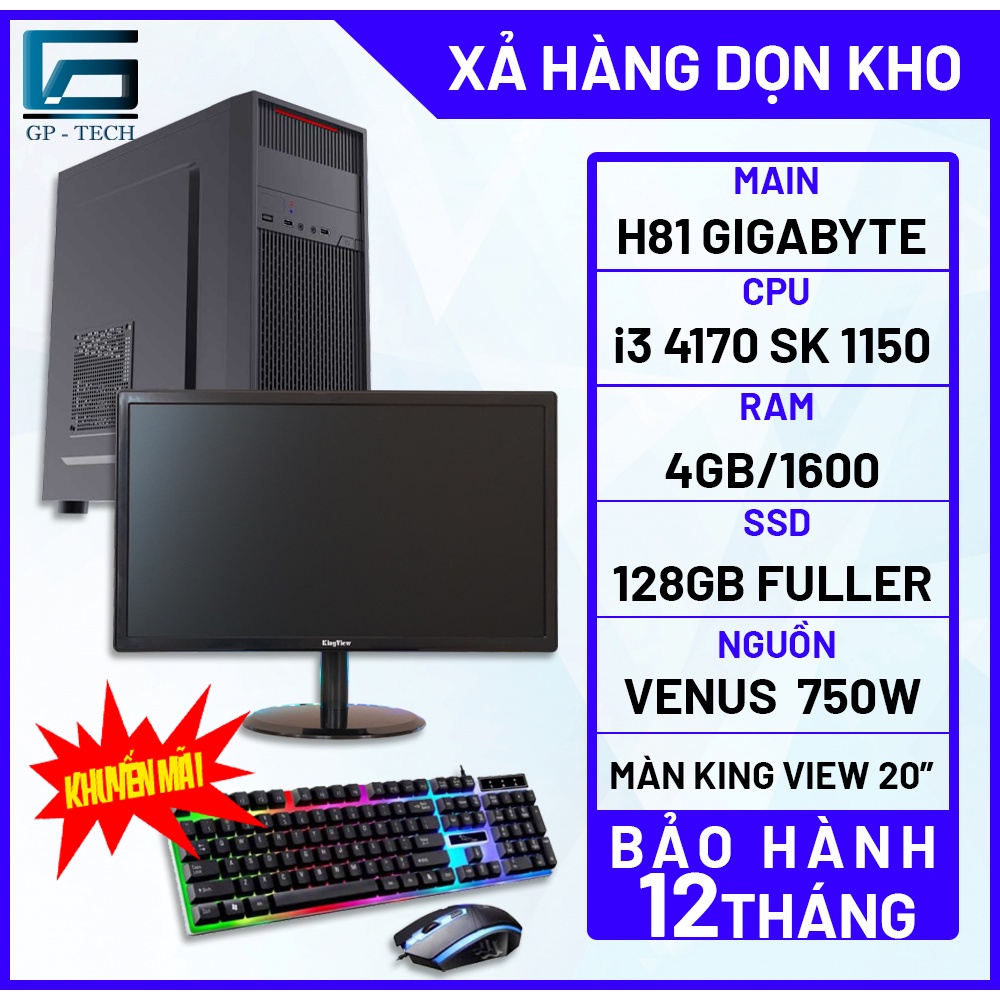 [XẢ HÀNG] Máy bộ văn phòng i3 4170 H81 Gigabite