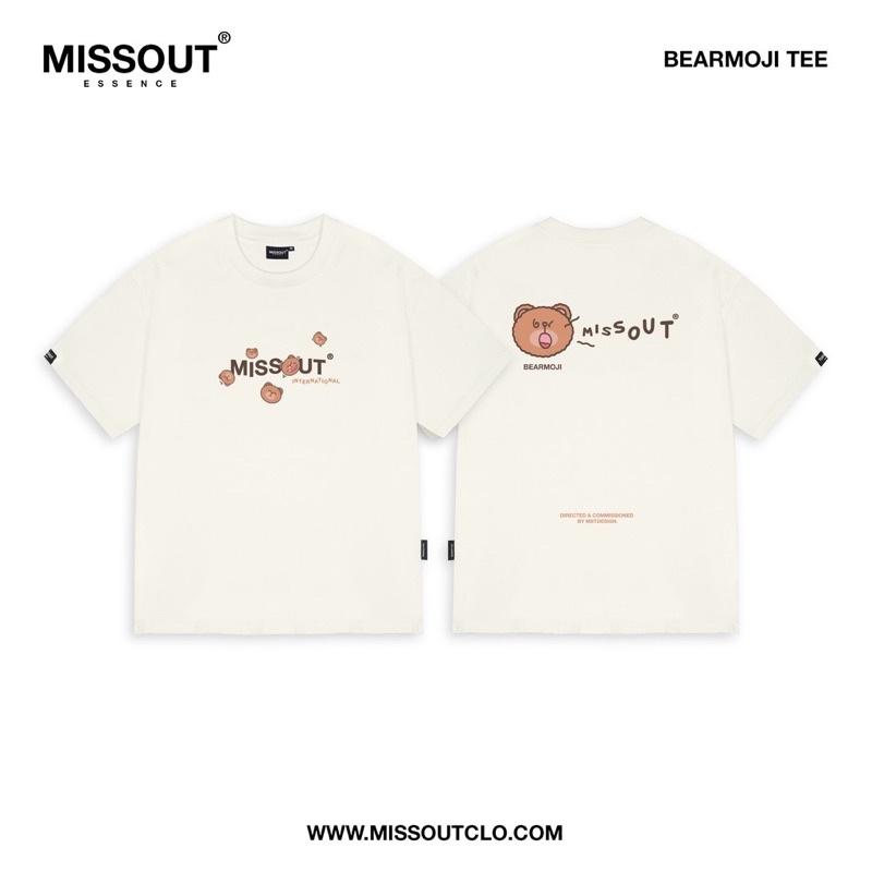 ÁO THUN BEARMOJI MISSOUT unisex nam nữ