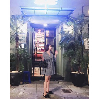 Đầm caro baby doll