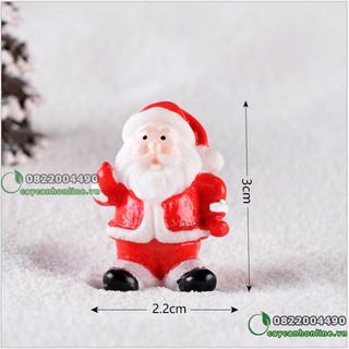 Ông già noel trang trí giáng sinh, phụ kiện tiểu cảnh