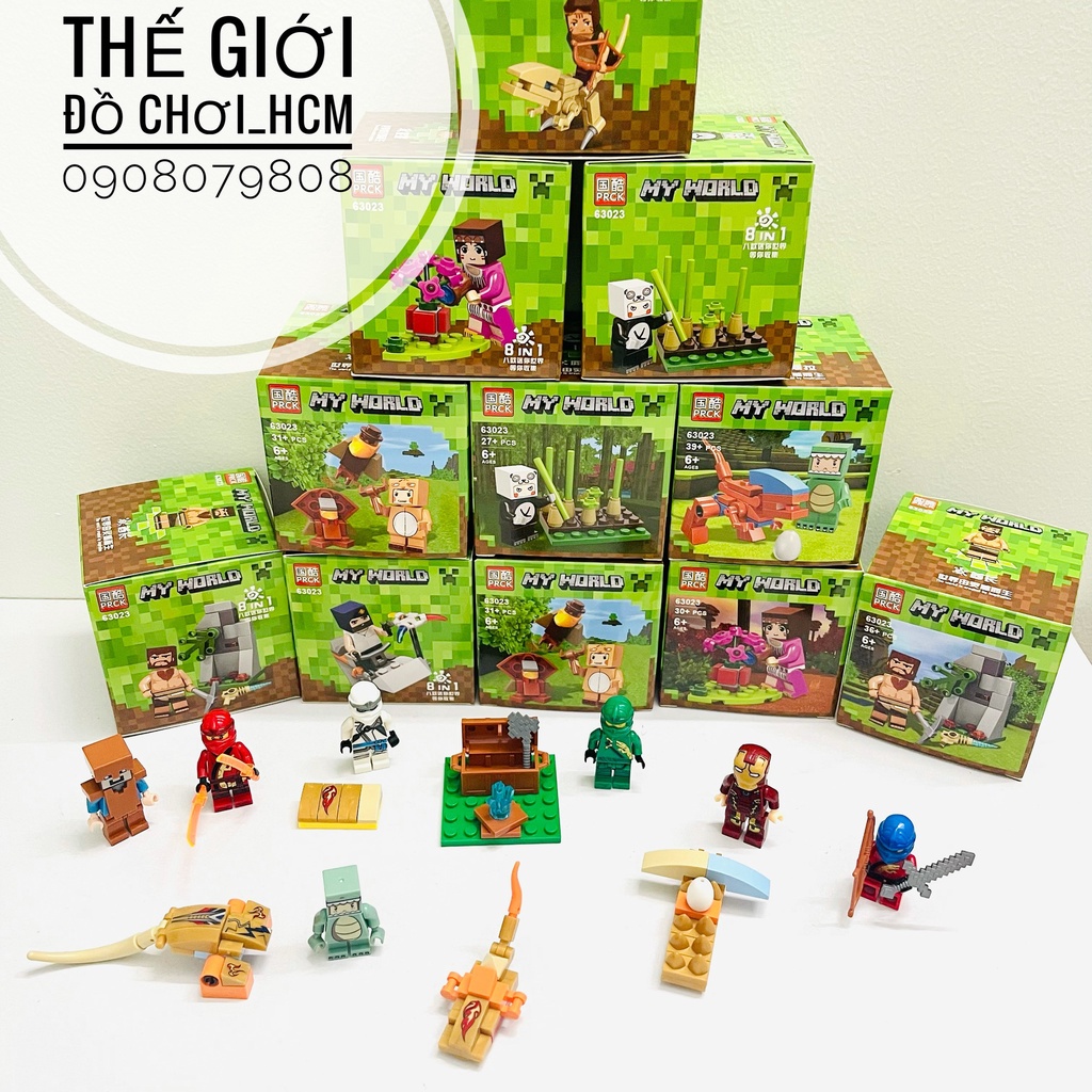 [NHIỀU MẪU] Hộp lego lắp ráp ghép hình nhân vật giúp bé sáng tạo, thông minh