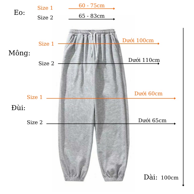 Quần Jogger nỉ trơn Nam Nữ COLORFUL vải thun da cá, màu Trắng/ Xám/ Đen quần ống rộng, form thoải mái - J00 | BigBuy360 - bigbuy360.vn