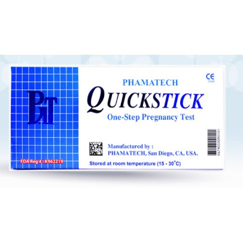 Que thử thai Quickstick,phát hiện thai sớm sau 7 ngày, độ chính xác đến 99% (có che tên hàng)