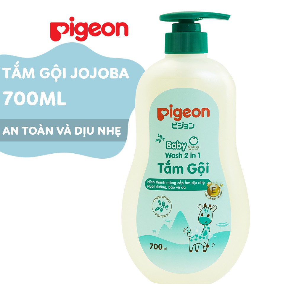 [CHÍNH HÃNG] Sữa Tắm Gội Toàn Thân Cho Bé Pigeon Baby Wash 2in1 700ml