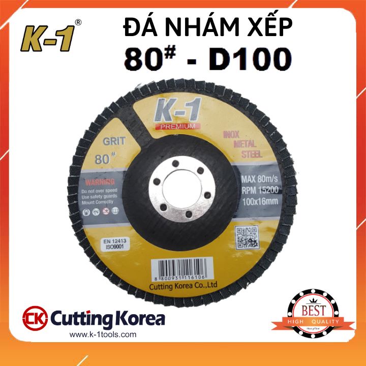 Đá nhám xếp 80# D100 thương hiệu K1