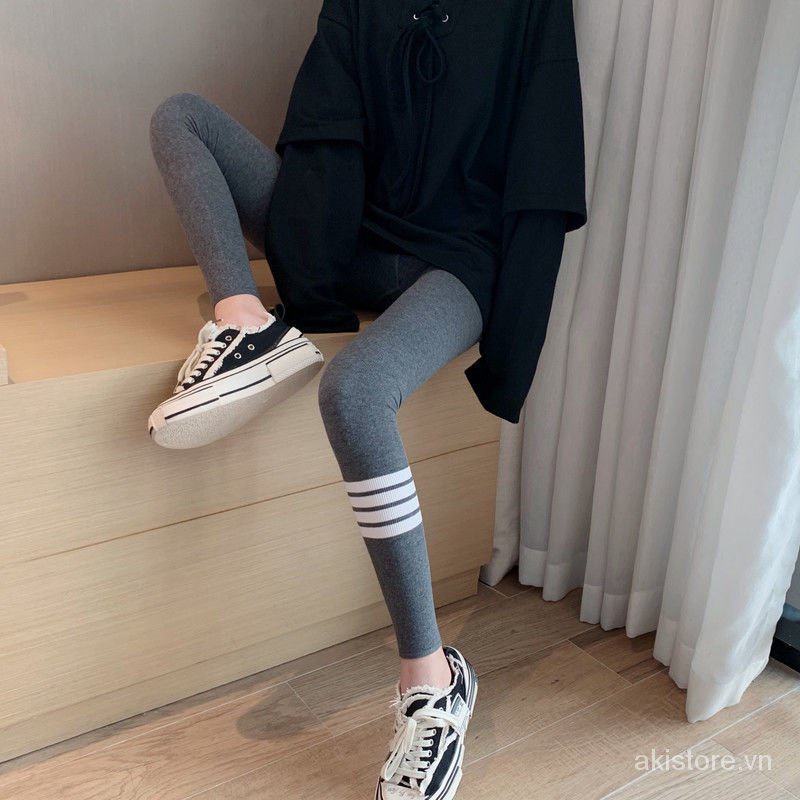 Quần Legging Thể Thao Họa Tiết Kẻ Sọc Thoải Mái Thời Trang thu đông Cho Nữ pTdN