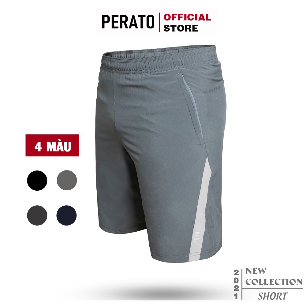 Quần Thể Thao Nam PERATO (4 màu), Vải Gió Mềm, Nhẹ, Lưng Chun Thoải Mái, Dáng Thể Thao (QSGP21007-01)